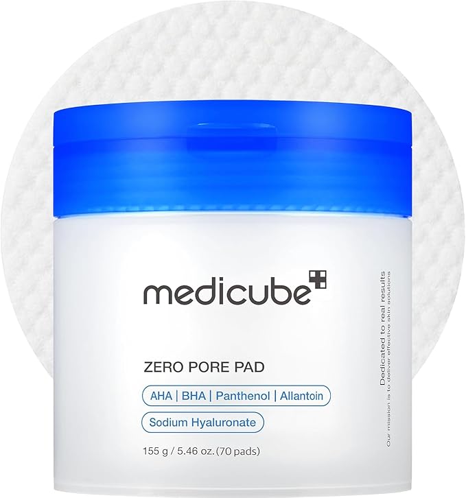 Medicube Zero Pore Pads 2.0 - Dual-Textured Facial Toner Pads for Exfoliation and Minimizing Pores