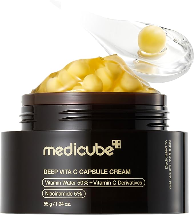 Medicube Deep Vita C Capsule Cream, 55g, Dual-Texture Moisturizer with Vitamin Capsules and Gel Base