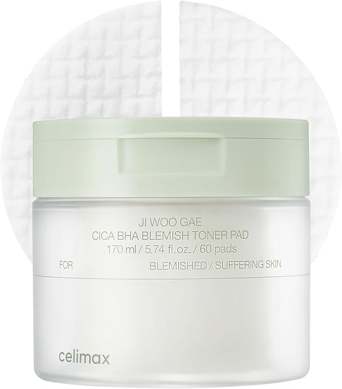 Celimax Ji.Woo.Gae Cica BHA Toner Pad | Lightweight Exfoliating & Refreshing