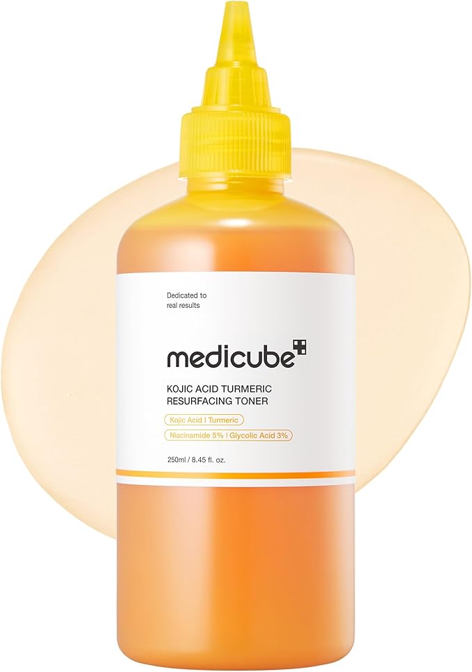 medicube Kojic Acid Turmeric Smoothing Toner for Face & Body | Lightweight Toner for Balancing Uneven Skin Tone