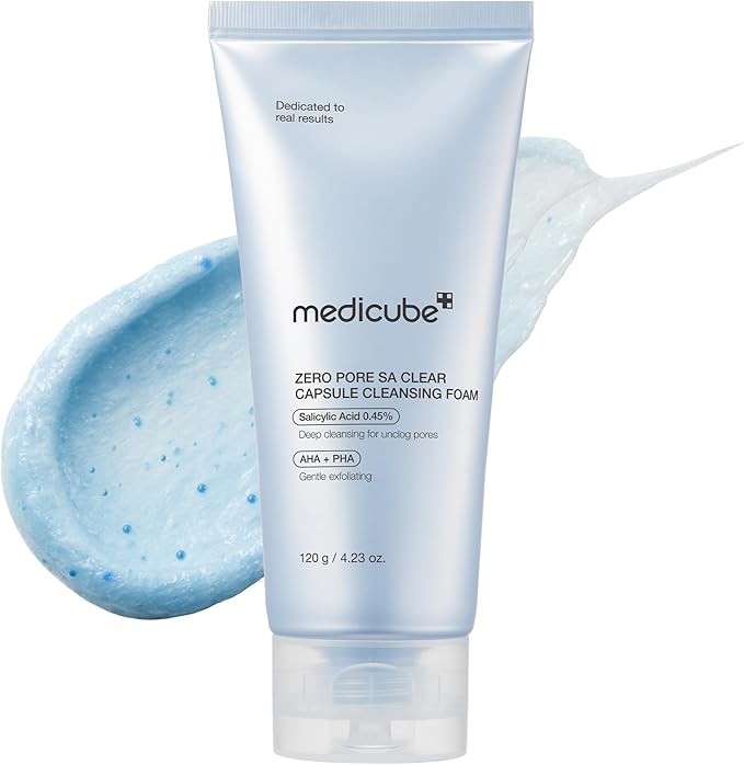 medicube Zero Pore Clear Blue Capsule Facial Deep Cleanser for Skin Texture, Blackhead & Pore Care