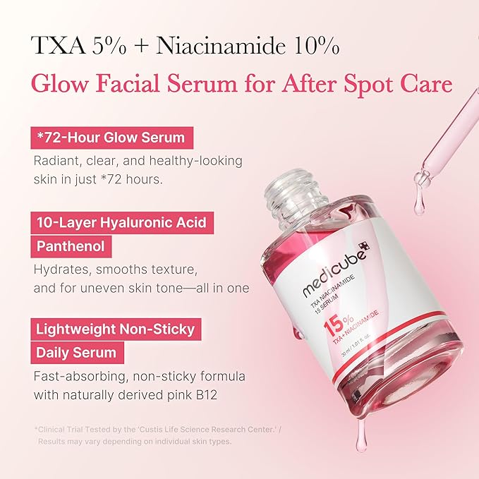 medicube TXA+Niacinamide 15% Glow Facial Serum for After Spot Care
