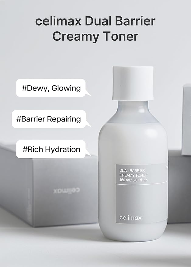 celimax Dual Barrier Creamy Toner | with Ceramides, Peptide, Oil & Alcohol Free