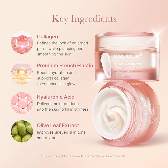 medicube Triple Collagen Cream - Hydrating & Firming Moisturizer with Hyaluronic Acid