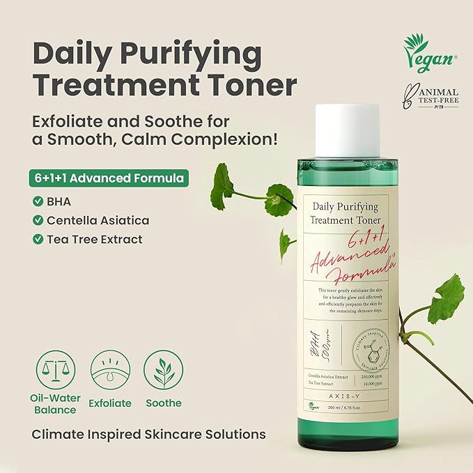 AXIS-Y Daily Purifying Treatment Toner with 0.5% BHA, Centella Asiatica