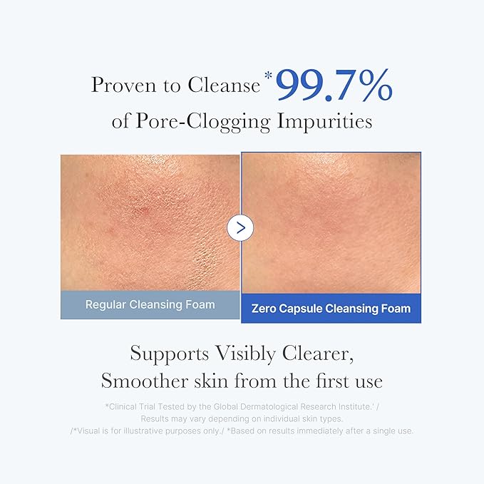 medicube Zero Pore Clear Blue Capsule Facial Deep Cleanser for Skin Texture, Blackhead & Pore Care