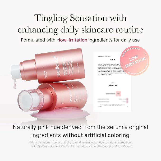 medicube PDRN Pink Collagen Exosome Shot Serum 7,500 PPM | Liquid Skin Booster
