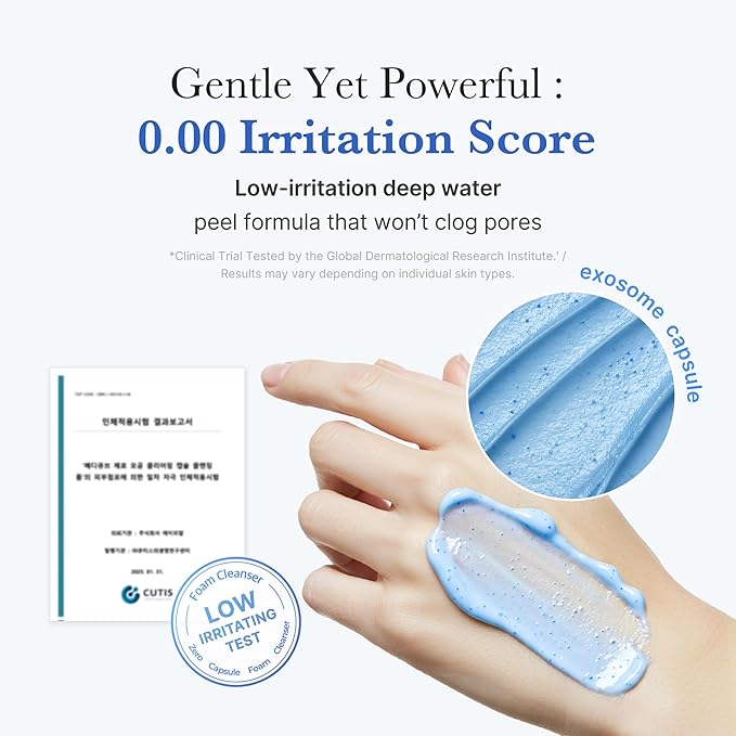 medicube Zero Pore Clear Blue Capsule Facial Deep Cleanser for Skin Texture, Blackhead & Pore Care