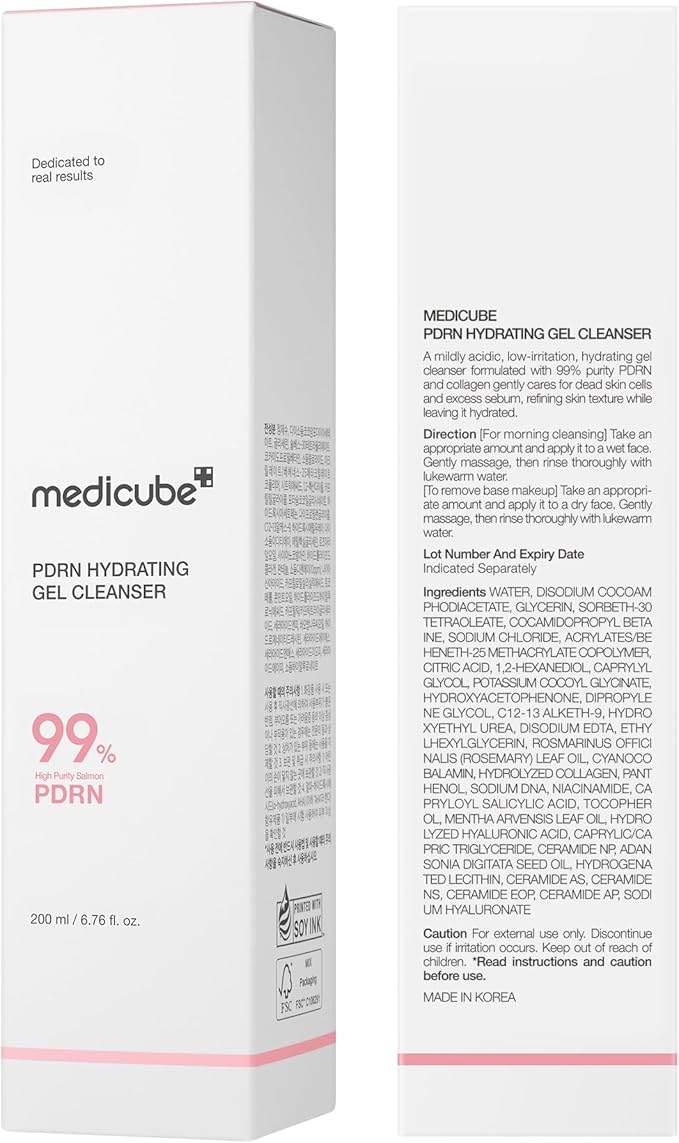 medicube PDRN Jelly to Foam Cleanser | Low pH Hydrating Daily Face Wash for All Skin Types | With PDRN, Collagen & LHA